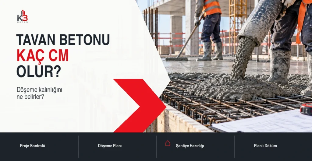 Tavan betonu dökümünde döşeme kalınlığını etkileyen proje ve saha faktörleri